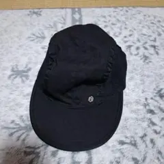 ブラックメッシュキャップ エンブレムロゴ付き