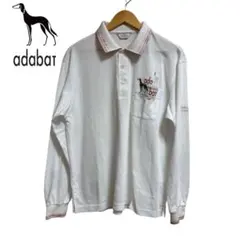 美品　adabat ホワイト ポロシャツ 長袖　秋コーデ