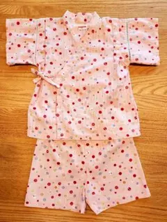 ピンク水玉甚平