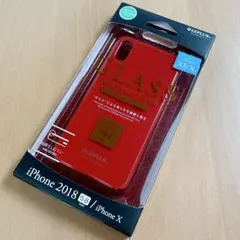 iPhone XS/X 背面ガラスシェルケース ブ レッド
