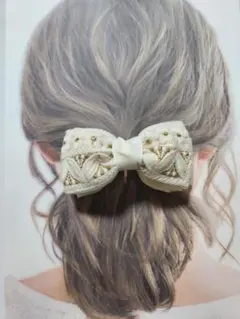 土日限定SALE!!インド刺繍リボン　ポニーフック