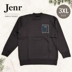 Jenr 長袖 トップス スウェット 3XL ダークブラウン 春 秋 冬