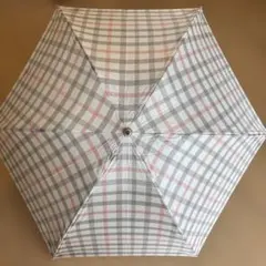 新品タグ付DAKSチェック柄 折りたたみ傘 ピンク