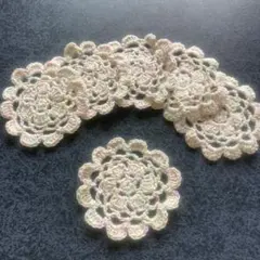 レース編みコースター 6枚セット