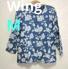 ワコール花柄 ルームウェア 、パジャマの上、麻入り、Wingのサムネイル
