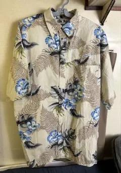 希少 USA製 T&C タウカン アロハシャツ XL 織柄 バンブーコットンのサムネイル
