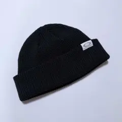 【美品】OAKLEY オークリー ビーニー ニット帽 ニットキャップ リブ 黒のサムネイル