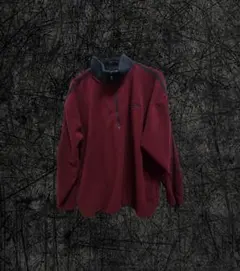 ハーフジップ y2k M ボルドー×チャコール archive アーカイブ