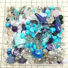 合計約200g 青系 天然石・ビーズ大量セット