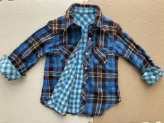 green label relaxing キッズ　チェックシャツ105cm