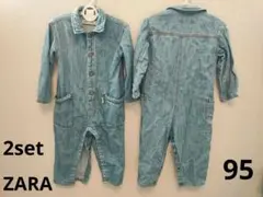 ⭐定価-5,700円⭐2枚set　ZARA　オールインワン　オーバーオール　95