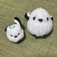 シマエナガ ぬいぐるみ マスコット キーホルダー 2点セット