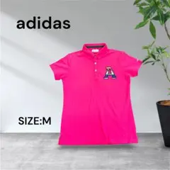 3262☆adidas GOLF 半袖ポロシャツ ピンク Mのサムネイル