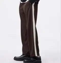 【美品】ジーユー　GU トラックパンツ　ダークブラウン　Lサイズ