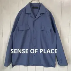 SENSE OF PLACE Wポケッタブルオープンカラーシャツ　滑らか素材
