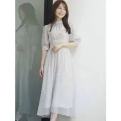 MERCURYDUO オープンショルダーウエスト花柄ワンピース snidel系