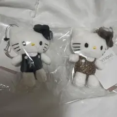 ハローキティ LOWRYSFARM トイキーホルダー ブラウン　ブラック キルト