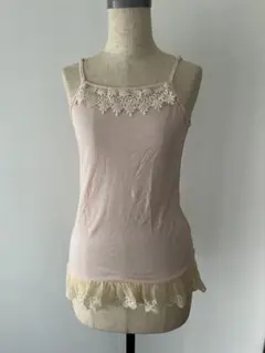 from now on レース付き キャミソール ピンク Mサイズ
