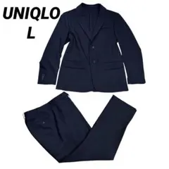 ユニクロ セットアップ スーツ ブラック L 23年 ストレッチ UNIQLOのサムネイル