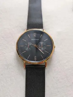 ベーリング BERING 腕時計 メッシュベルト オールブラック - メルカリ