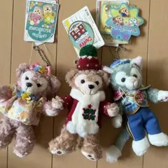 【ダッフィーフレンズ】 お顔厳選 ぬいぐるみバッチ 3つ まとめ売り