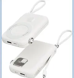 モバイルバッテリー 大容量 10000mAh 軽量 小型 マグネット式