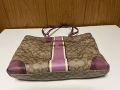 COACH シグネチャー トートバッグ パープル