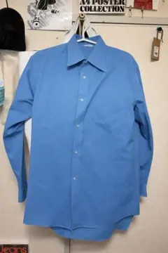 70s 綺麗な白ステッチカラーシャツ