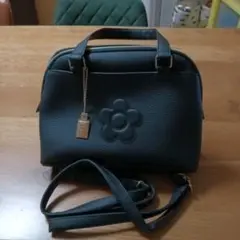 MARY QUANT ブラック ショルダーバッグ