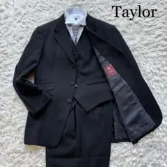 Taylor スリーピース セレモニースーツ Wパンツ(黒.グレー) 黒AB5M