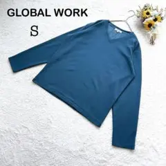 【GLOBAL WORK グローバルワーク】Vネックプルオーバー 長袖カットソー