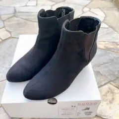 NUOVO ショートブーツ ブラック 黒 スウェード サイドゴア