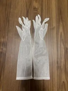 ホワイトメッシュ ウェディンググローブ
