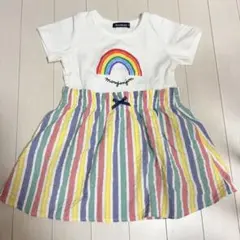 moujonjon レインボープリント切替半袖ワンピースのサムネイル