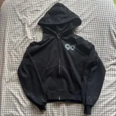 9090 girl Logo Glitter LightZip Hoodie