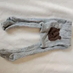 Gap クマ 刺繍 グレー ベビータイツ