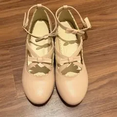 【新品】しまむら 青木美沙子 リボンストラップ パンプス ピンク　LLのサムネイル