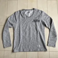 AZUL by moussy Vネック長袖カットソー　長袖Tシャツ　グレー　S