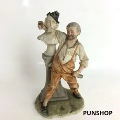 ITALY 陶器 フィギュリン ドリンキングパルズ ITALY イタリア 置物 陶器 フィギュリン ヴィンテージ ドリンキング