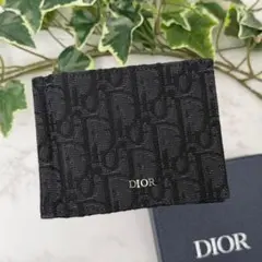 極美品 ディオール マネークリップ付き ウォレット 現行品 ブラック 箱付き