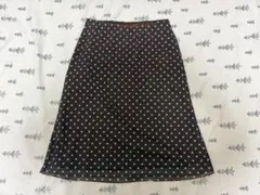 SHEIN ドット柄 フレアスカート ブラウン Mサイズ