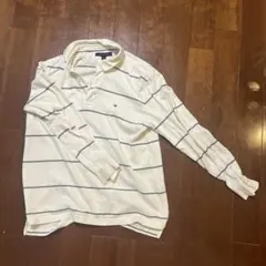 TOMMY HILFIGER ストライプポロシャツ Mサイズ 春服 秋服