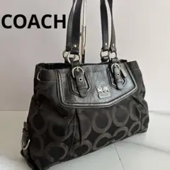 COACH シグネイチャー ソーホー ワンショルダーバッグ黒 F13742 美品