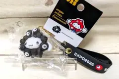 匿名配送☆大阪万博 黒ミャクミャク×サンリオ シナモロール キーホルダー