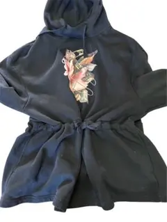 希少 GU ジーユー UNDERCOVER スウェット パーカー 黒 XL 薔薇
