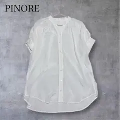 PINORE 半袖ブラウス 光沢 シアー シフォンのサムネイル