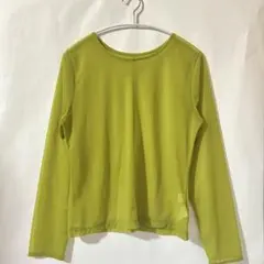 Ray BEAMS / ライムグリーン 長袖Tシャツ シースルーのサムネイル