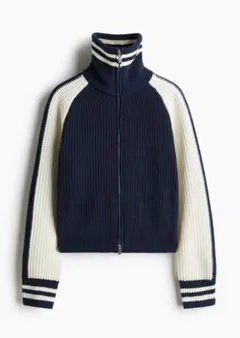 H&M rib-knit turtleneck cardigan