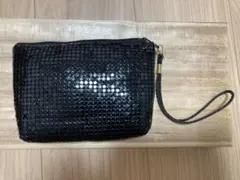 デザインポーチ 黒 ミニバッグ ブラック おしゃれ