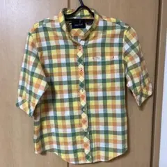 USED イーストボーイ　レディース半袖チェックシャツMサイズ